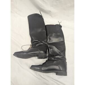 AMAZONAS SUPER COMFORT Tall Equestrian Show Riding Biker Black Boot 9.5